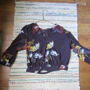Madewell Floral Print Wrap Longsleeve